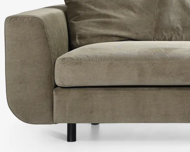 Sofa 4 Pers. Motive grøn fløjl