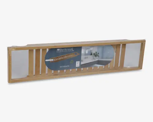 Badekarshylde bambus 64x15 cm