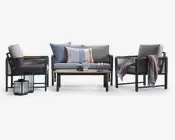 Loungesæt 4 dele Antracit/grå