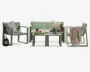 Loungesæt grøn plast 5 dele