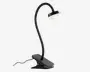 Bordlampe Med Klemme Tulip Sort H.30,5 cm 