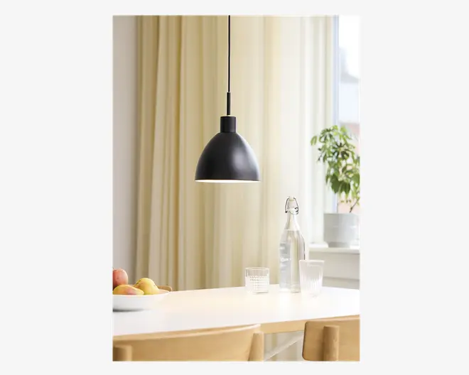 Loftlampe Rock sort Ø.20 cm