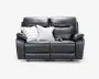 Sofa 2 pers recliner sort 