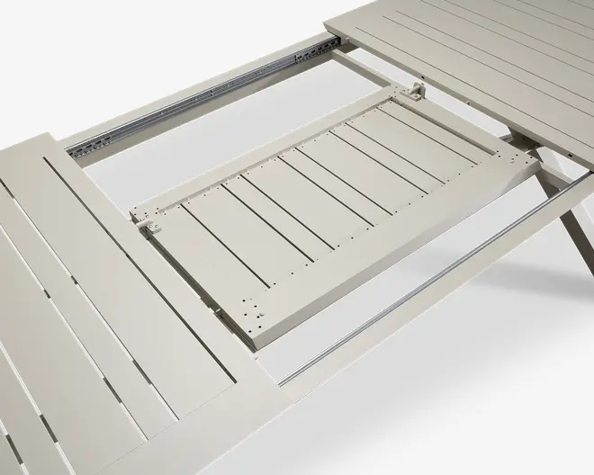 Havebord alu med udtræk Cremefarvet