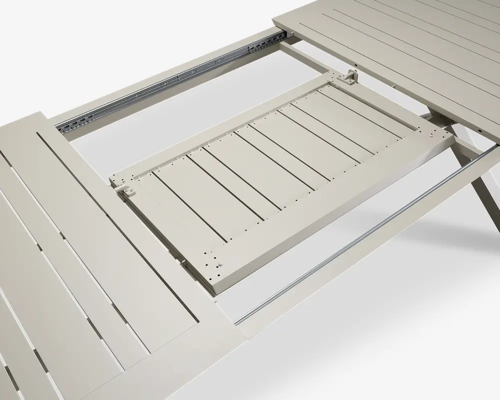 Havebord alu med udtræk Cremefarvet