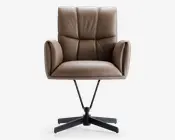 Spisebordsstol i Cappuccino farvet læder