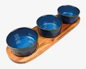 Bakke med 3 skåle H.4 x Ø.8,5 cm