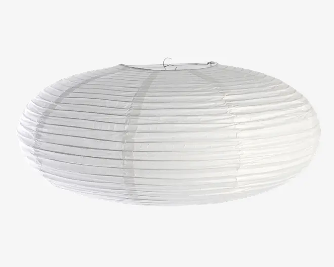 Rispapirlampe hvid Ø.50 cm 