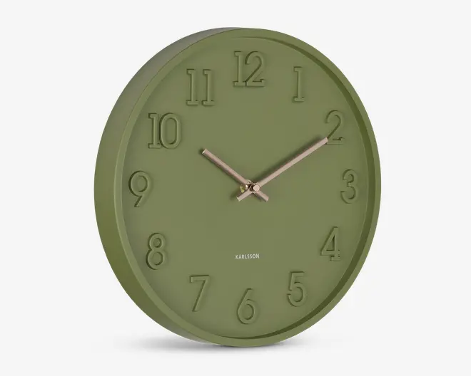 Vægur Calma grøn Ø.30 cm