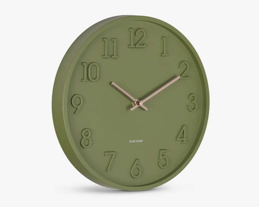 Vægur Calma grøn Ø.30 cm 