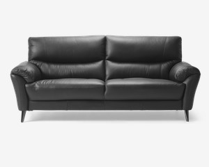 Sofa 3 Pers. Sort Læder