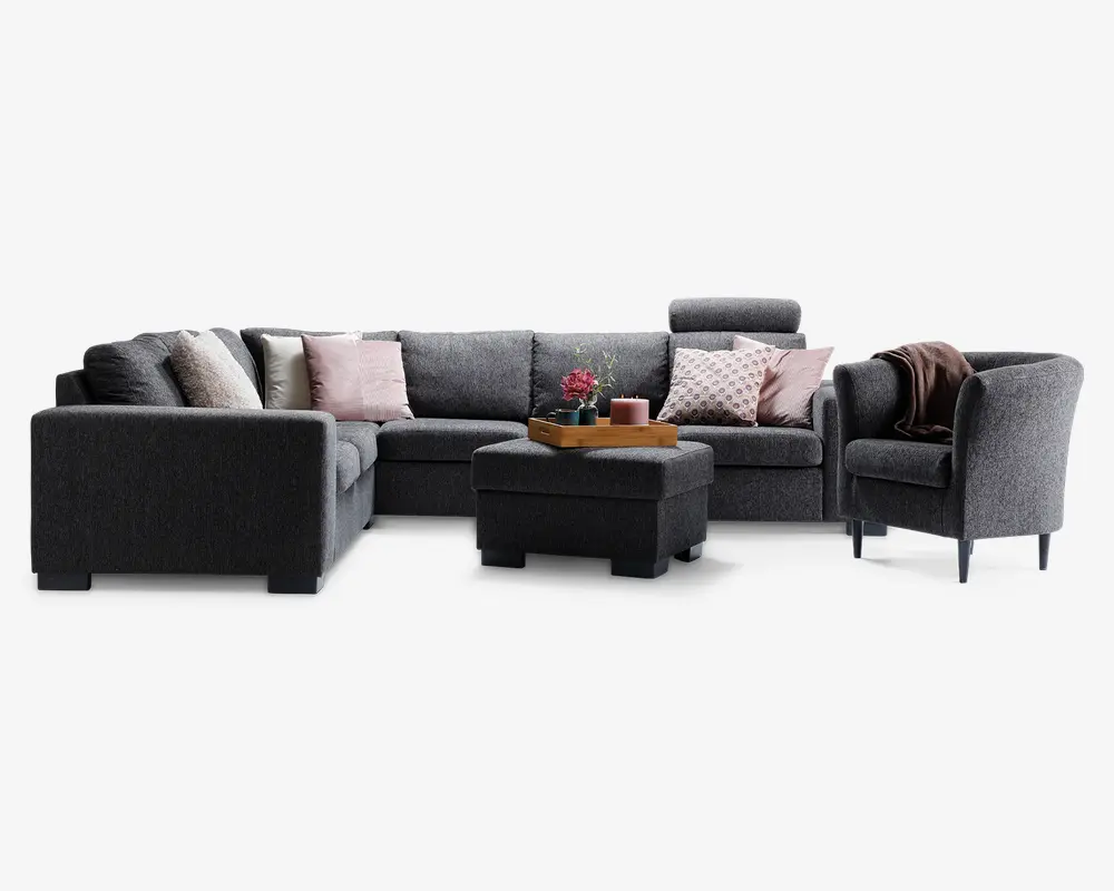 Hjørnesofa Darling Antracit