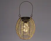 Solar lampe metal m. hank ass H.16 cm 