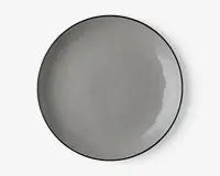 Mandala black rim tallerken grå Ø.27,5 cm