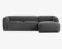 Sofa M/Chaiselong Violino Højre Grå