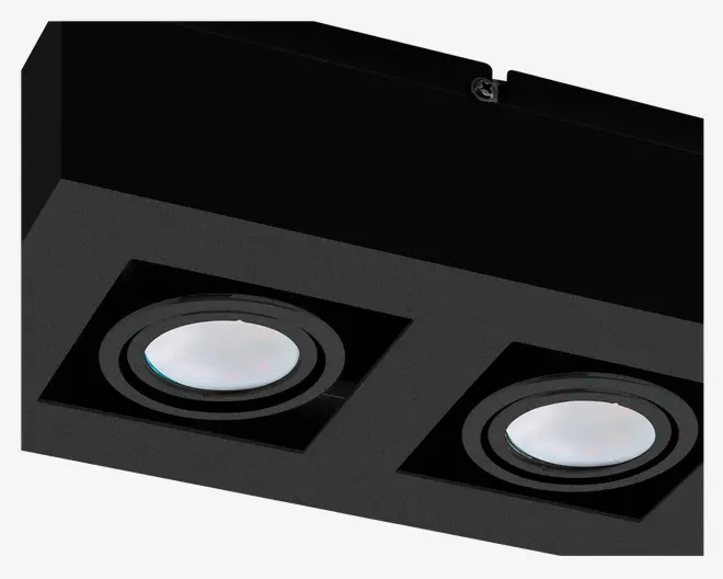 Loftlampe Mendoza sort led 2x400lm