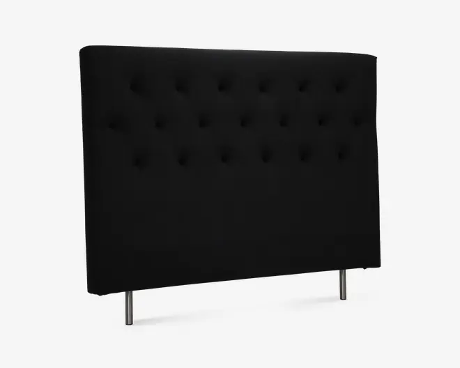 Sengegavl i sort B. 184 cm