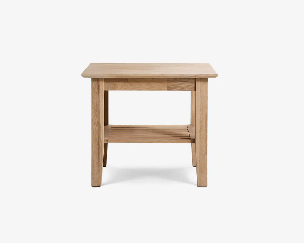 Hjørnebord massiv eg 60x60 cm