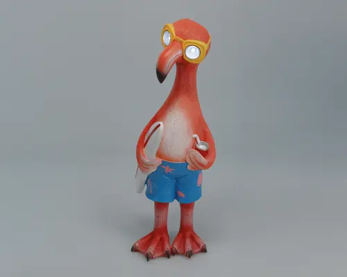 Solar flamingo ass H.35,5 cm