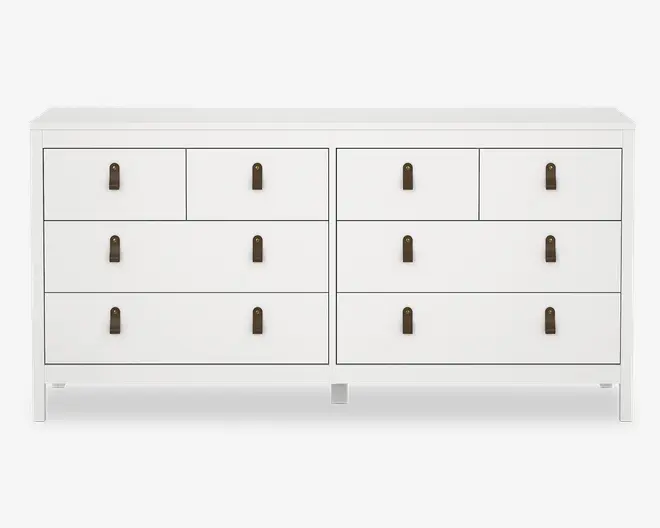 Kommode Madrid med 8 skuffer hvid