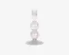 Lysestage Bubbles Klar H.16 cm 
