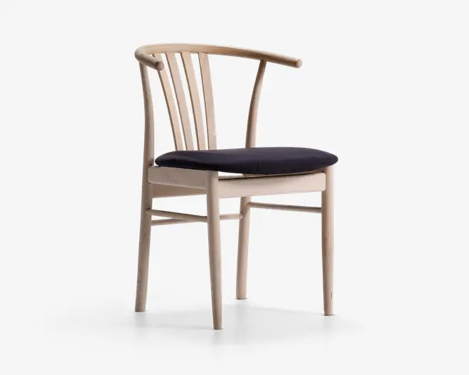 Spisebordsstol i massiv ubehandlet bøg