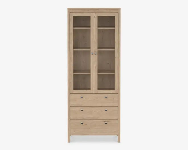 Vitrine Madrid eg med 3 skuffer