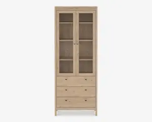 Vitrine Madrid eg med 3 skuffer