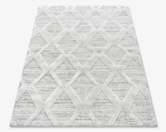 Tæppe Pisa lysgrå/hvid 160 x 230 cm