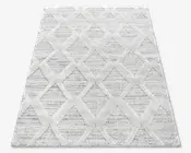 Tæppe Pisa lysgrå/hvid 140 x 200 cm 