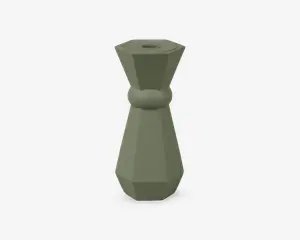 Lysestage Geo Queen grøn H.17 cm 