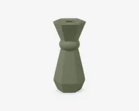 Lysestage Geo Queen grøn H.17 cm 