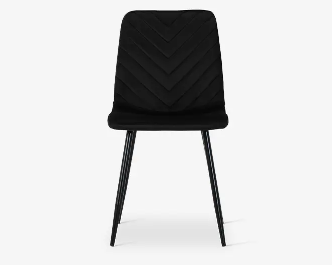 Spisebordsstol i sort velour