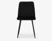 Spisebordsstol i sort velour 