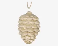 Kogle Ornament Ass. Creme H.8,5cm
