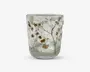 Fyrfadsstage glas m/blomster H.8 cm 
