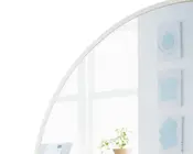 Spejl alu buet hvid 60x90 cm 