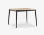 Havebord teak/aluminium 100x100 cm