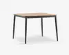 Havebord teak/aluminium 100x100 cm