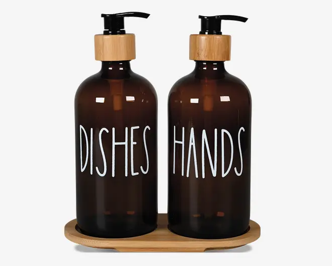Dispensersæt sæbe/opvask brun