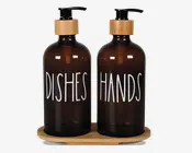 Dispensersæt sæbe/opvask brun