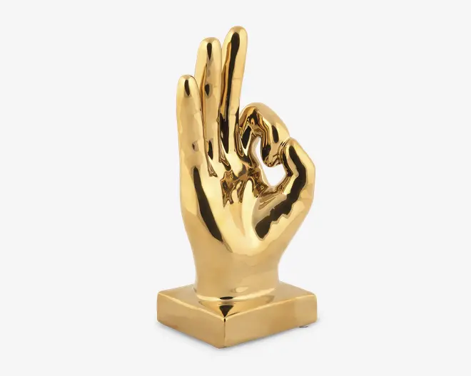 Figur perfekt guldfarvet H.21 cm 