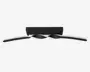Moderne vægmonteret lampe med en slank, rektangulær sort base og en karakteristisk bølgeformet LED-lysbar. Lysbaren har en mat sort underside og en hvid diffuser på toppen, hvilket skaber en stilfuld kontrast og sikrer jævn lysfordeling. Designet er minimalistisk og moderne, velegnet til accent- eller arbejdsbelysning i forskellige indretninger.