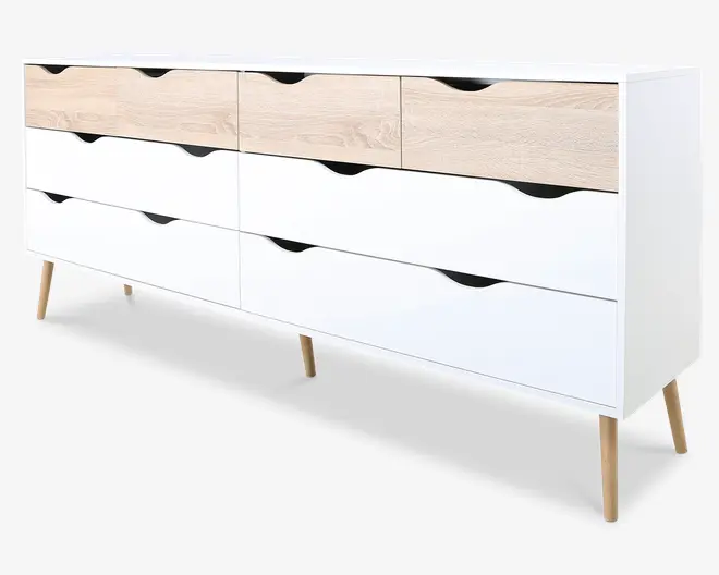 Kommode Delta m. 8 skuffer