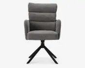 Spisebordstol med armlæn grå