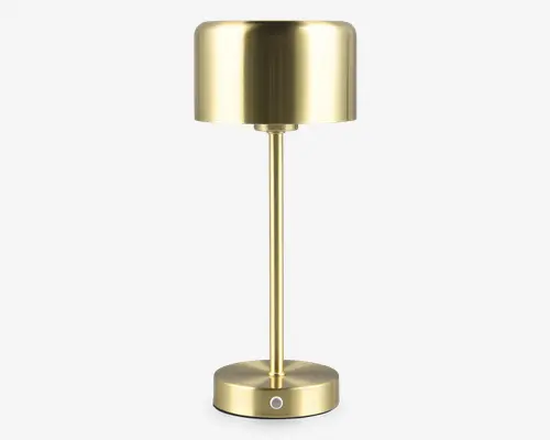 Bordlampe Jeff mat messing H.30 cm
