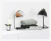 Spejl m. bakke sort H.32,5 cm