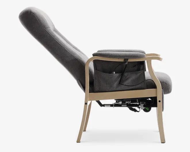 Otium stol grå/natur med sædeløft