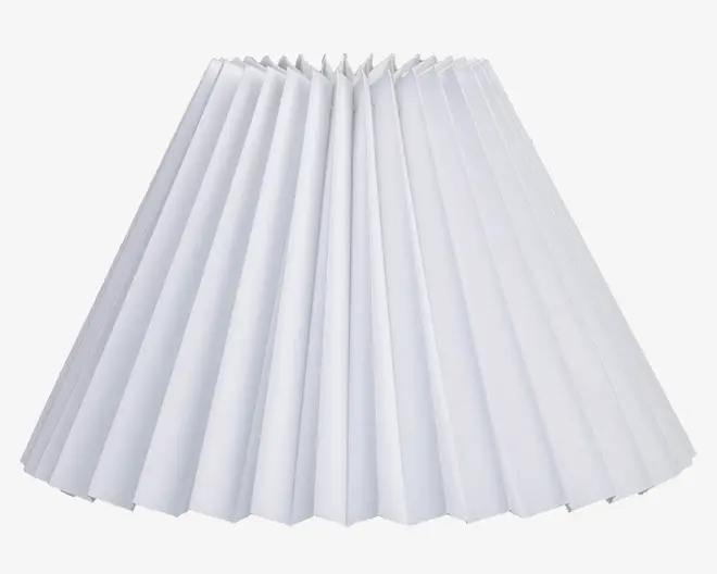 Skærm Plisse Empire Hvid 23 cm