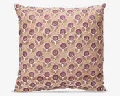 Pude blomster mønster lyserød 45x45 cm 